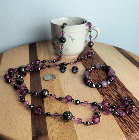 Jewelry Dish Mug Bundle Of 4 Purple Gun Metal - Picture 2 of 6